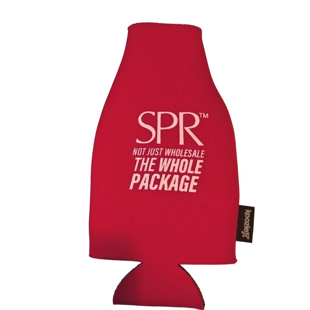 Koozie Bottle Cooler Red Zipper Party Summer Boat Drinks Red SPR